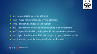 Ieb Html Syntax Introduction to HTML with syntax and tags.pptx