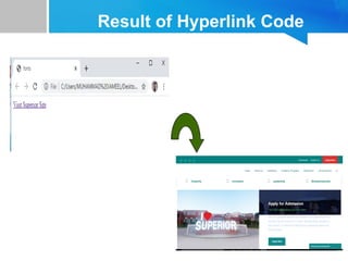 Result of Hyperlink Code
 