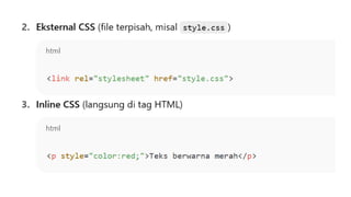 Html Informatika HTML Pembelajaran Coding dasar Informatika kelas 9 | PPTX