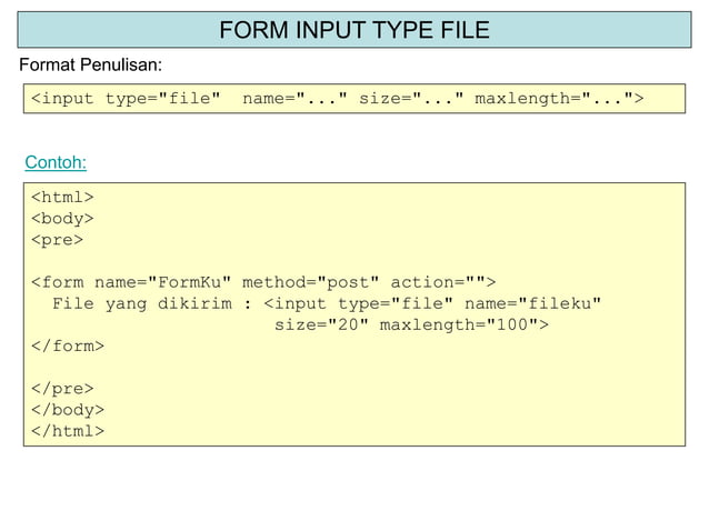 Presentasi Pengenalan HTML Dasar Membuat Desain Web Bagian 3 | PPT