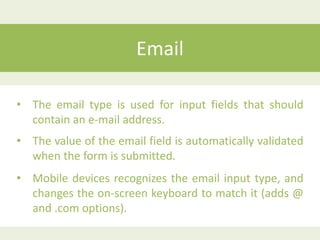 HTML-5 New Input Types | PPTX