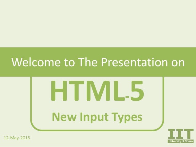 HTML-5 New Input Types