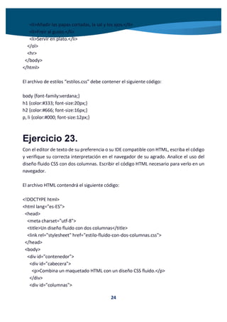 Ejercicios HTML 5