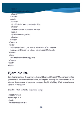 Ejercicios HTML 5