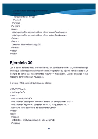 Ejercicios HTML 5