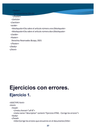 Ejercicios HTML 5