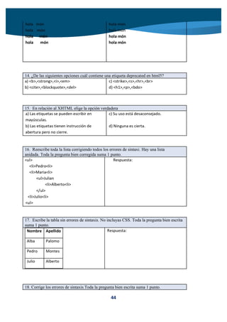 Ejercicios HTML 5