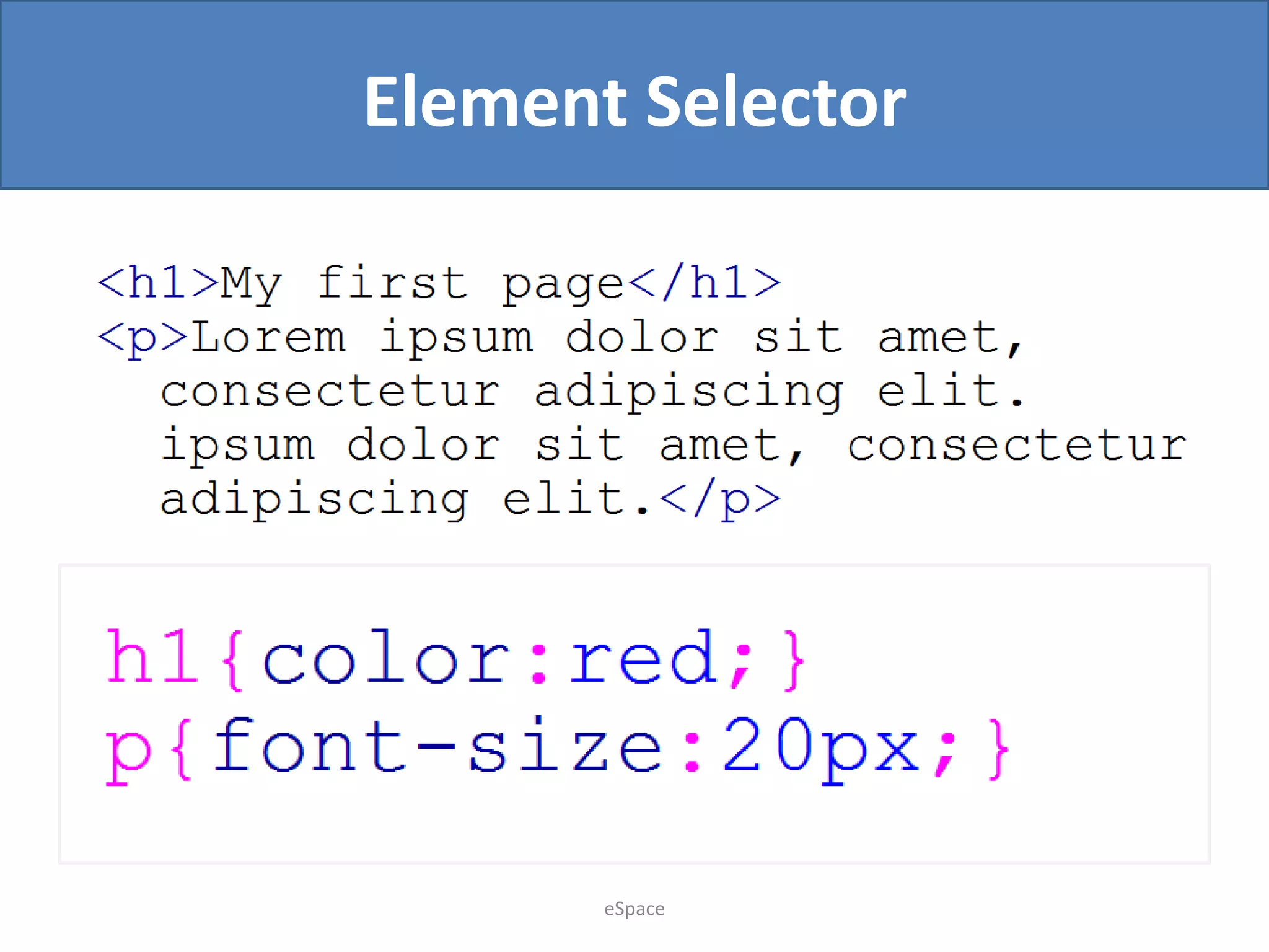 Element Selector

eSpace

 