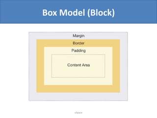 Box Model (Block)

eSpace

 