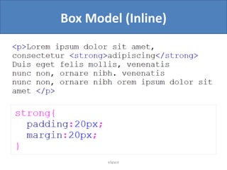 Box Model (Inline)

eSpace

 