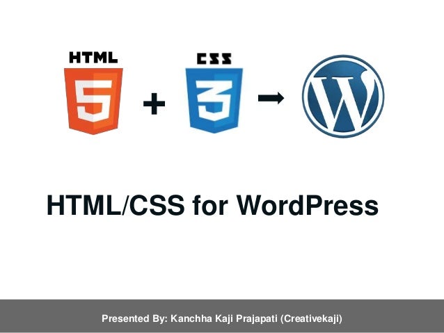 Html Css For Wordpress