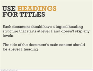 HTML/CSS tips to improve the accessibility of your websites Slide 155