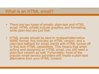 HTML email design and usability | PPT