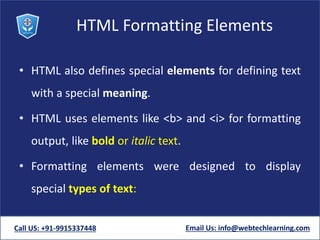 Html formatting | PPT