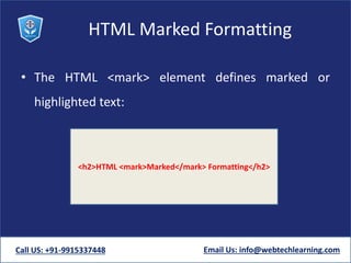 Html formatting | PPT