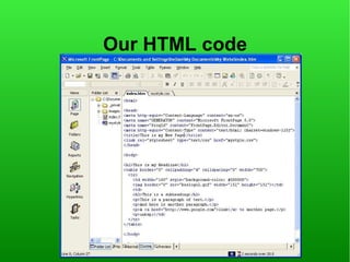 Our HTML code
 