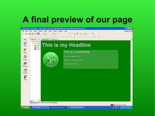 A final preview of our page
 