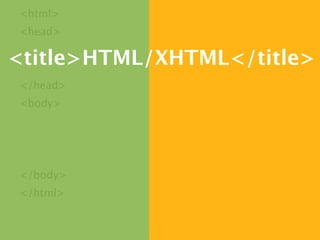 <html>
 <head>

<title>HTML/XHTML</title>
 </head>
 <body>




 </body>
 </html>


2009.03.04   HTML/XHTML
 
