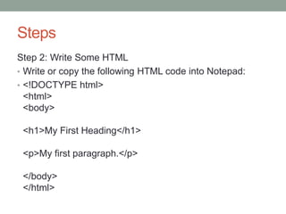 Html introduction | PPT