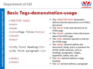 HTML Common Tags -1 | PDF