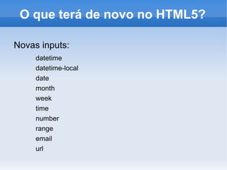 Dezembro de 1997 - O HTML 4.0 é publicado como uma recomendação do W3C, com ele surgiram 3 versões: Strict: Deprecated Tag são proibidas 