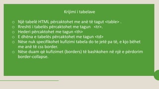 Html tabelat | PPT