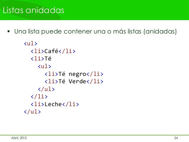 Html - Tema 2: Enlaces, Imágenes y Listas