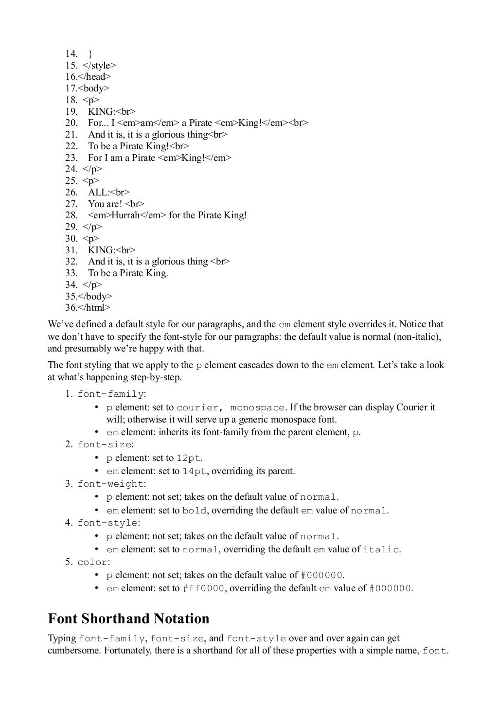 write a html program