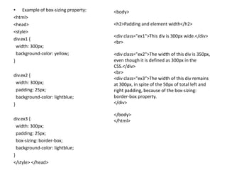 Hi Html HTML-Unit 4 css introduction hi my name is css and i am from html - CSS.pdf