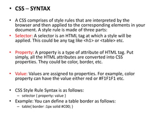 HTML-Unit 4 css introduction hi my name is css and i am from html - CSS.pdf