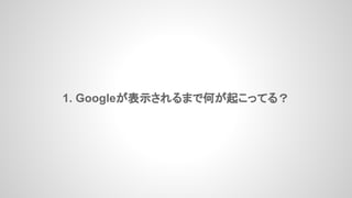 1. Googleが表示されるまで何が起こってる？
 