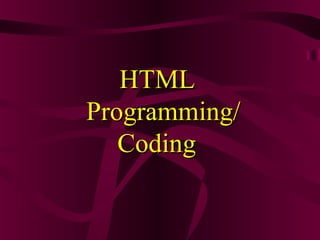 Basics of Html | PPT