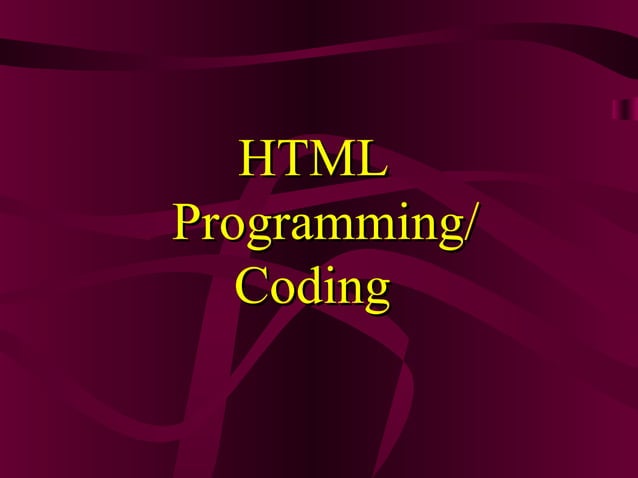 Basics of Html | PPT