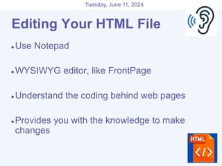 Website creation how to write html code to create websites | PPT