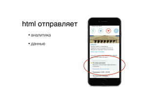 html отправляет
• аналитика
• данные