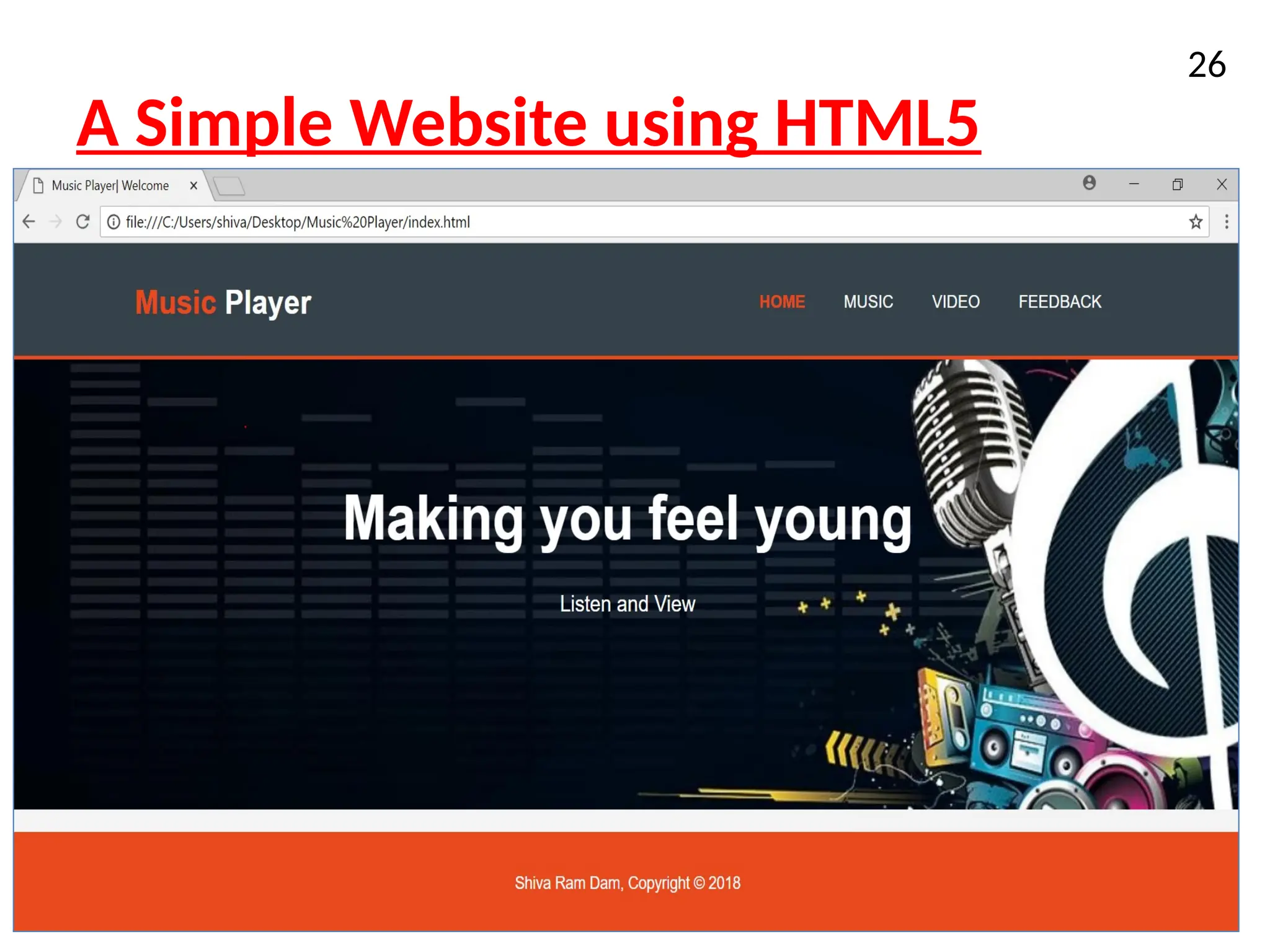 A Simple Website using HTML5
26
 