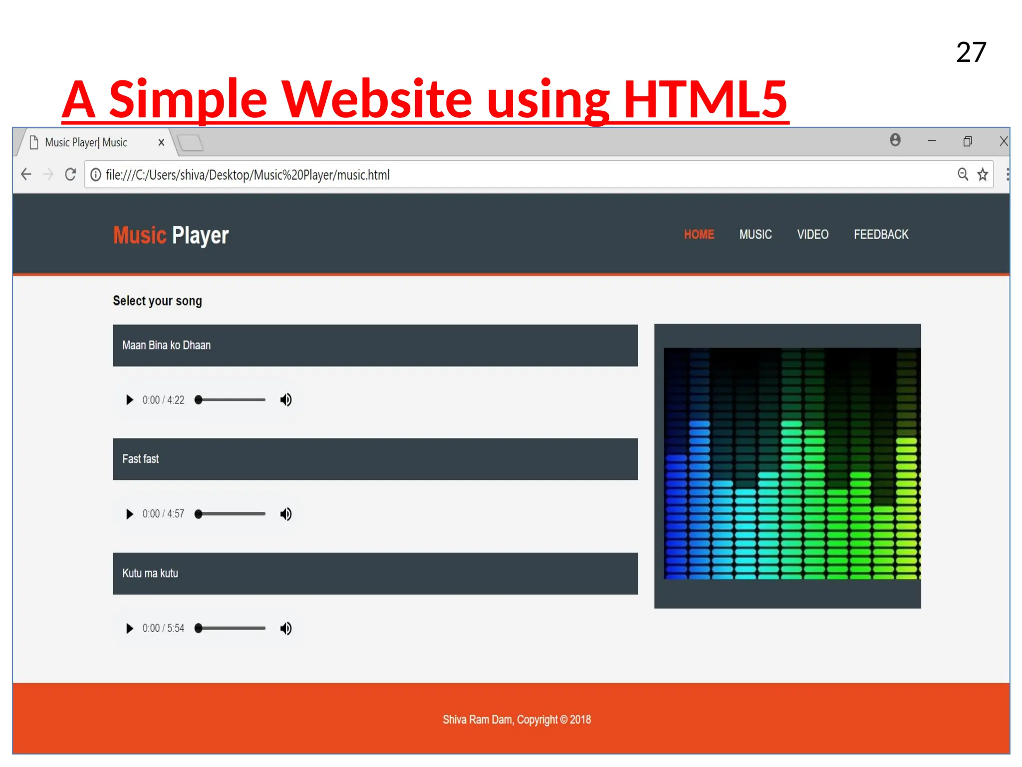A Simple Website using HTML5
27
 