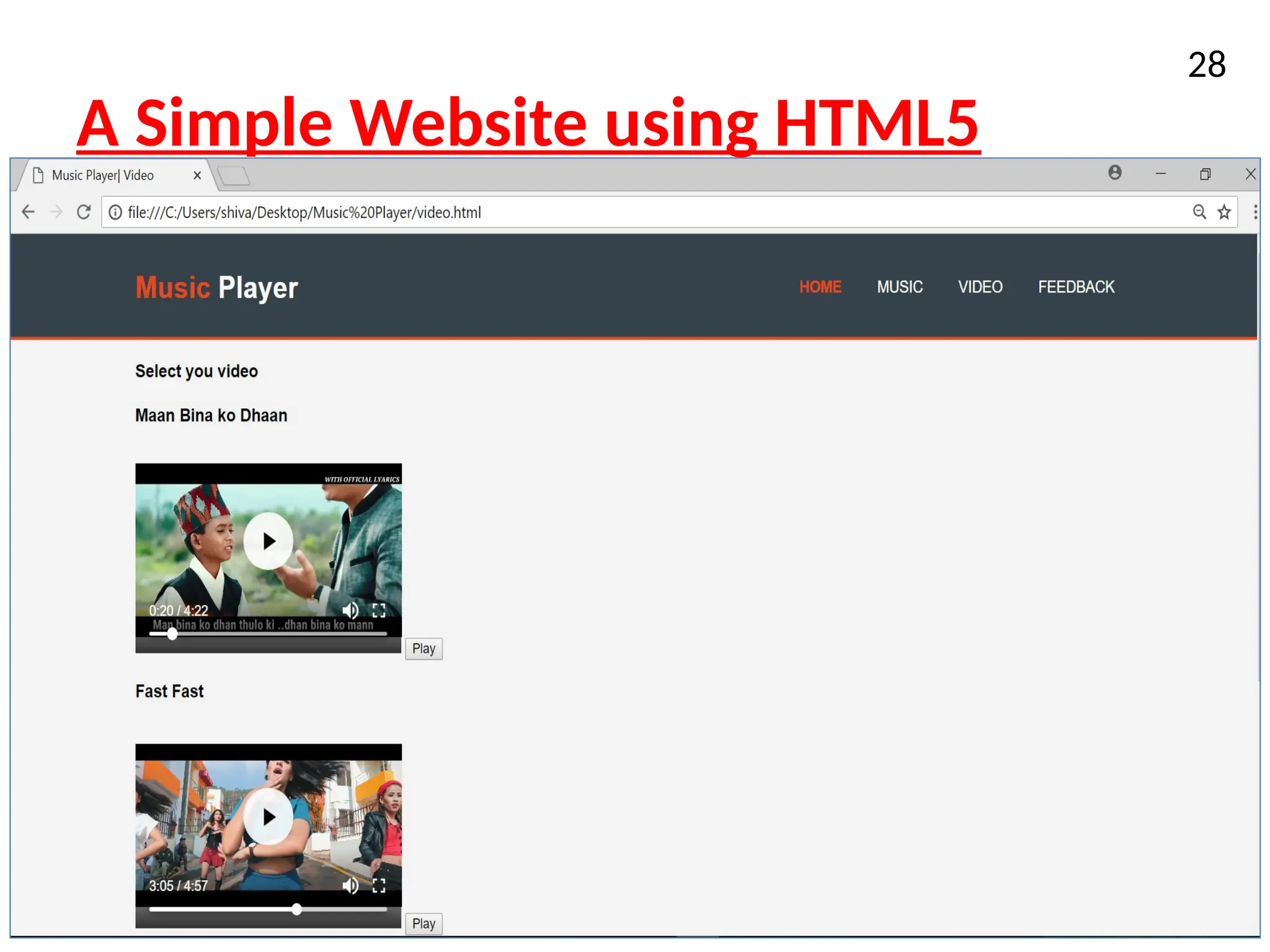 A Simple Website using HTML5
28
 