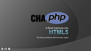 A Brief Interlude into HTML5 The future problems with the web, today! 