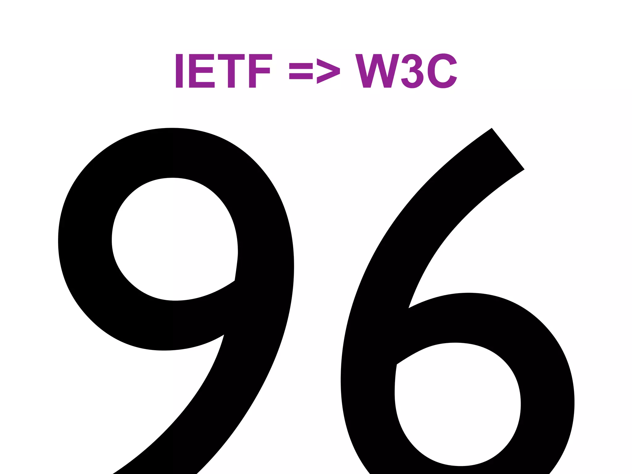 IETF => W3C
 