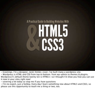 A practical guide to building websites with HTML5 & CSS3 | PDF