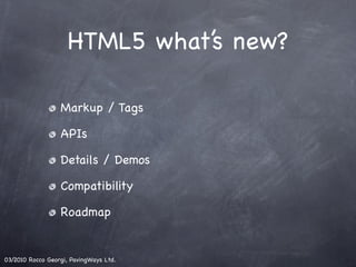 HTML5 Intro | KEY | Web Development | Internet