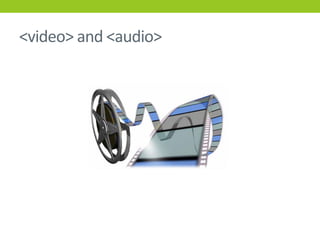 <video> and <audio>
 