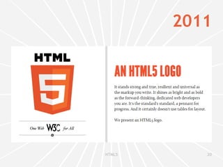 1995 HTML   2.0  published by  IETF 