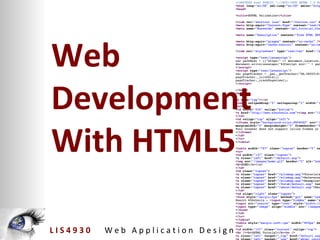 Web Development With HTML5 