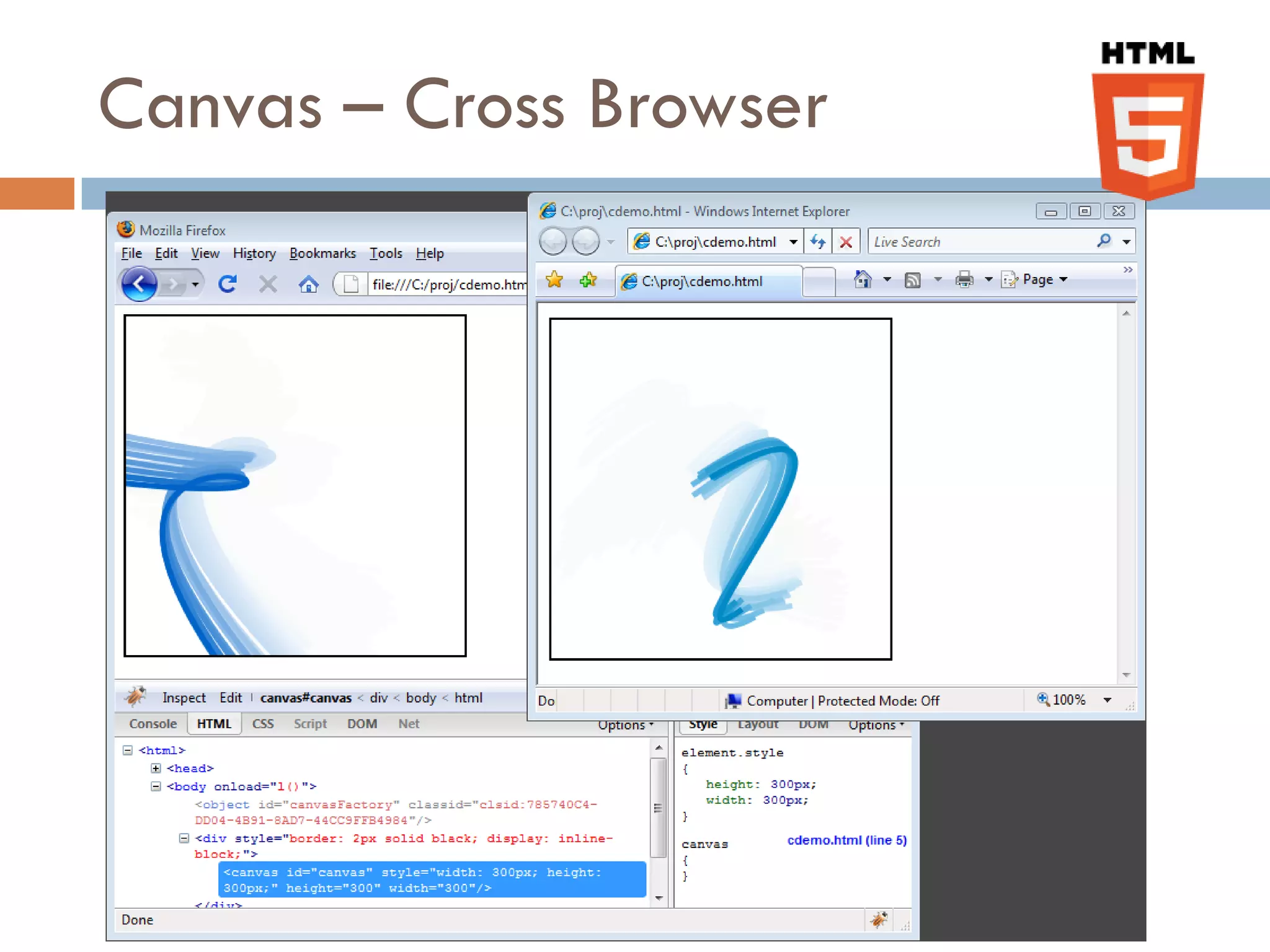 Canvas – Cross Browser
 
