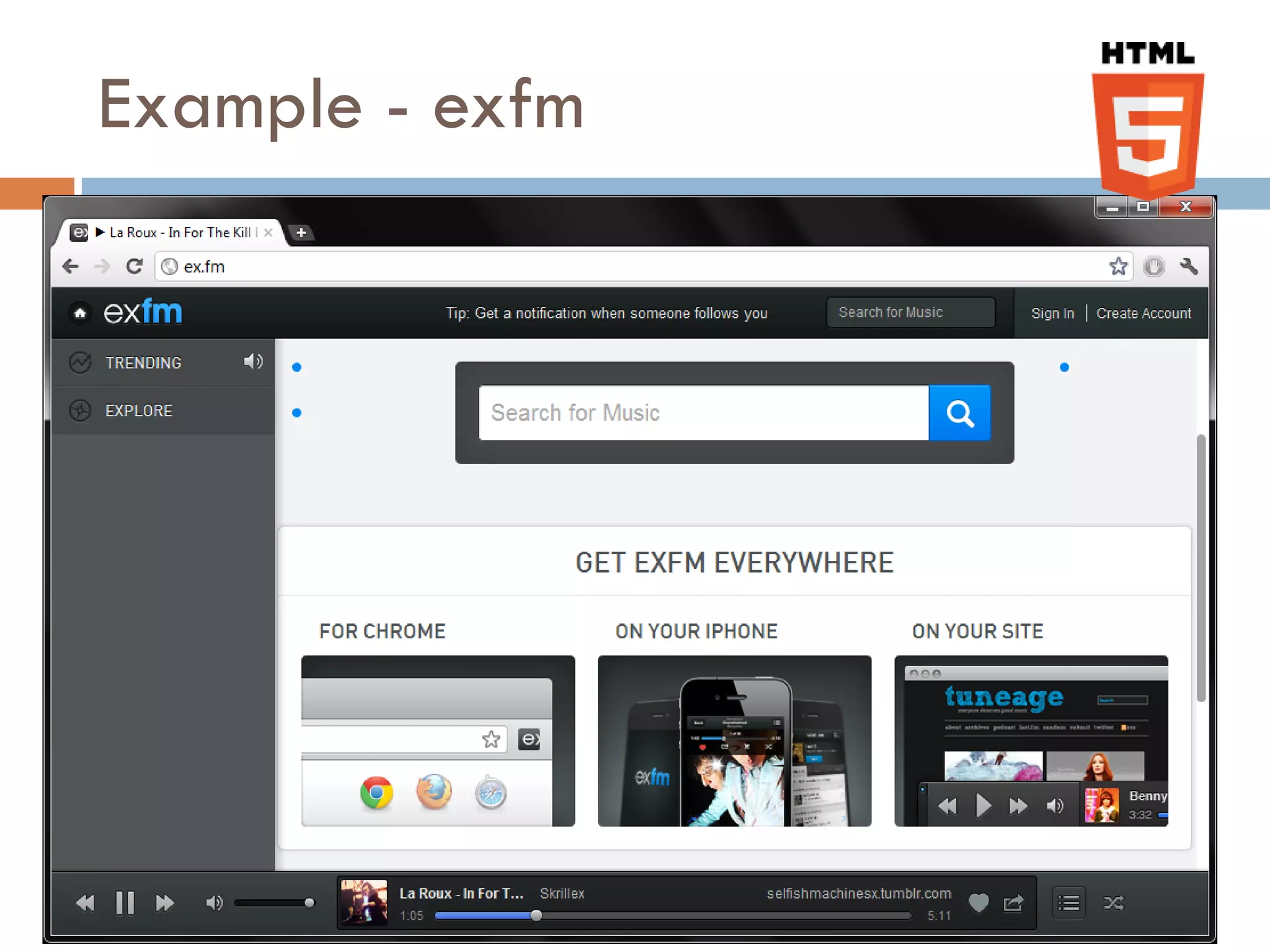 Example - exfm
 