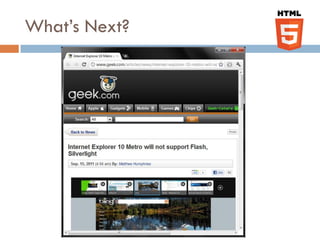 What’s Next?
 