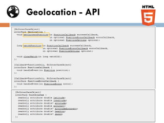 Geolocation - API
 