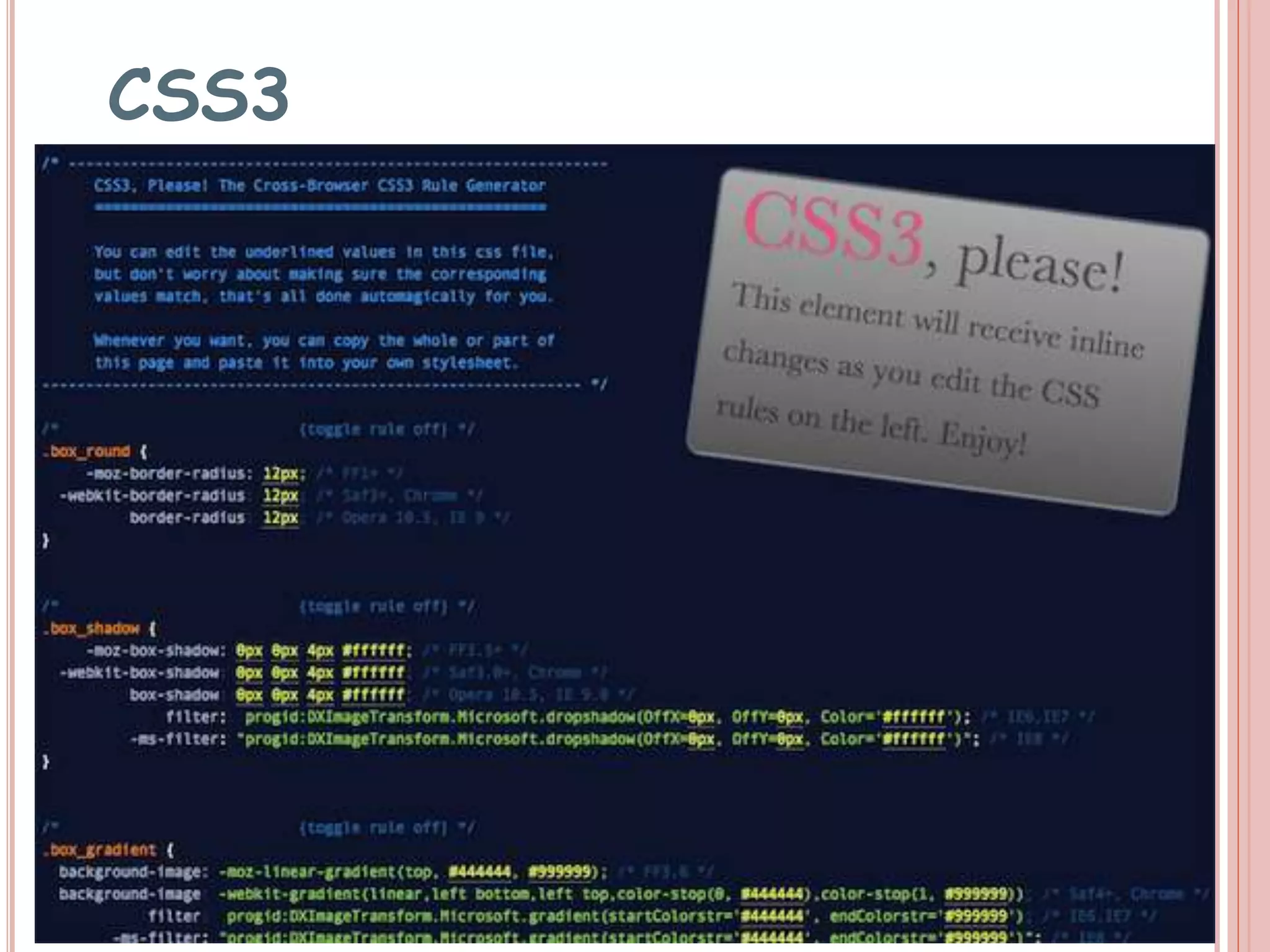 CSS3
 